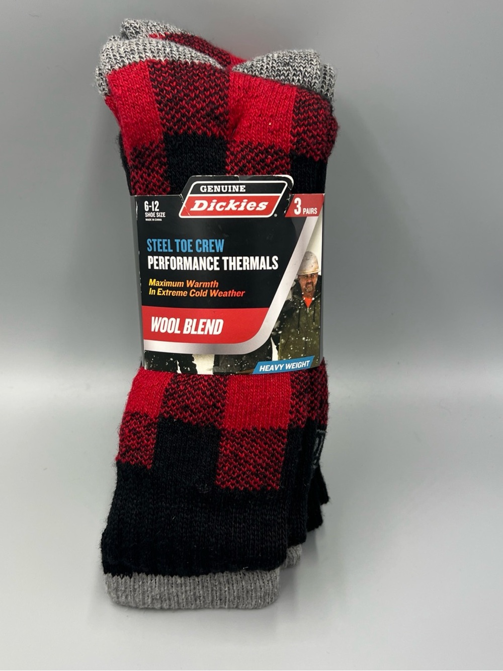 3 Pairs! Dickies Steel Toe Crew Performance Thermals Socks. Heavyweight, Sz 6-12